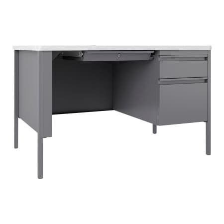 Lorell Lorell Fortress Steel Teachers Desk - 48" x 30" - White/Platinum LLR66940